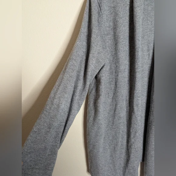 NWOT J. Jill Heather Gray Open Front Cashmere Cardigan Size XL - Picture 2 of 4